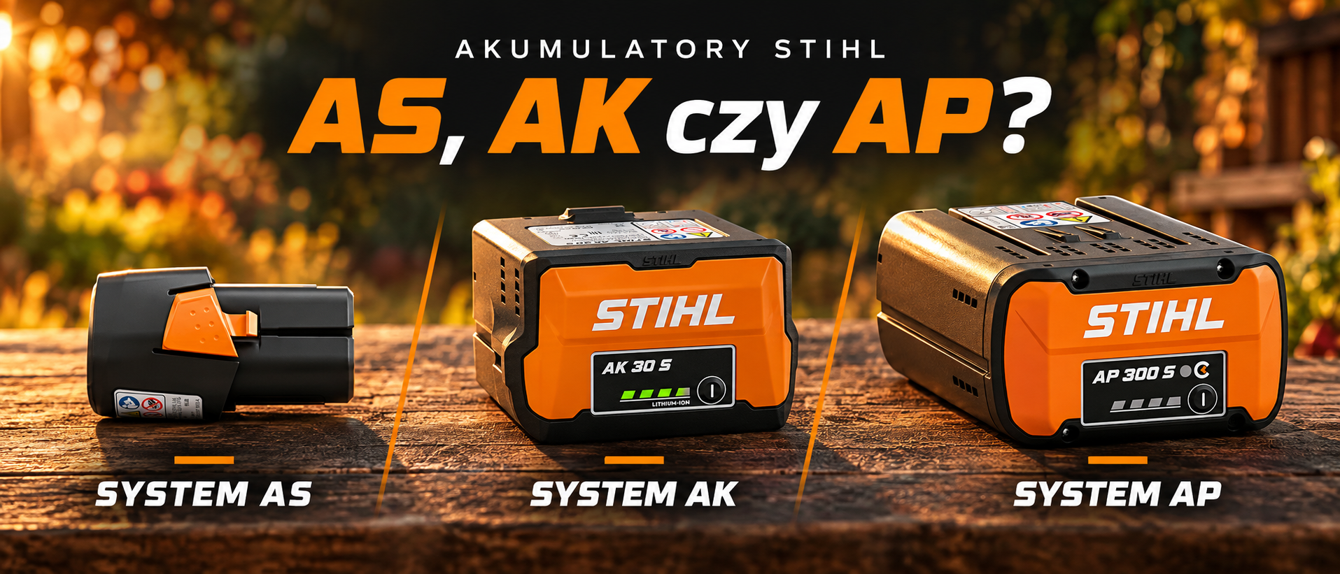 System AS, AK czy AP (ALLPRO) – który akumulator STIHL wybrać?